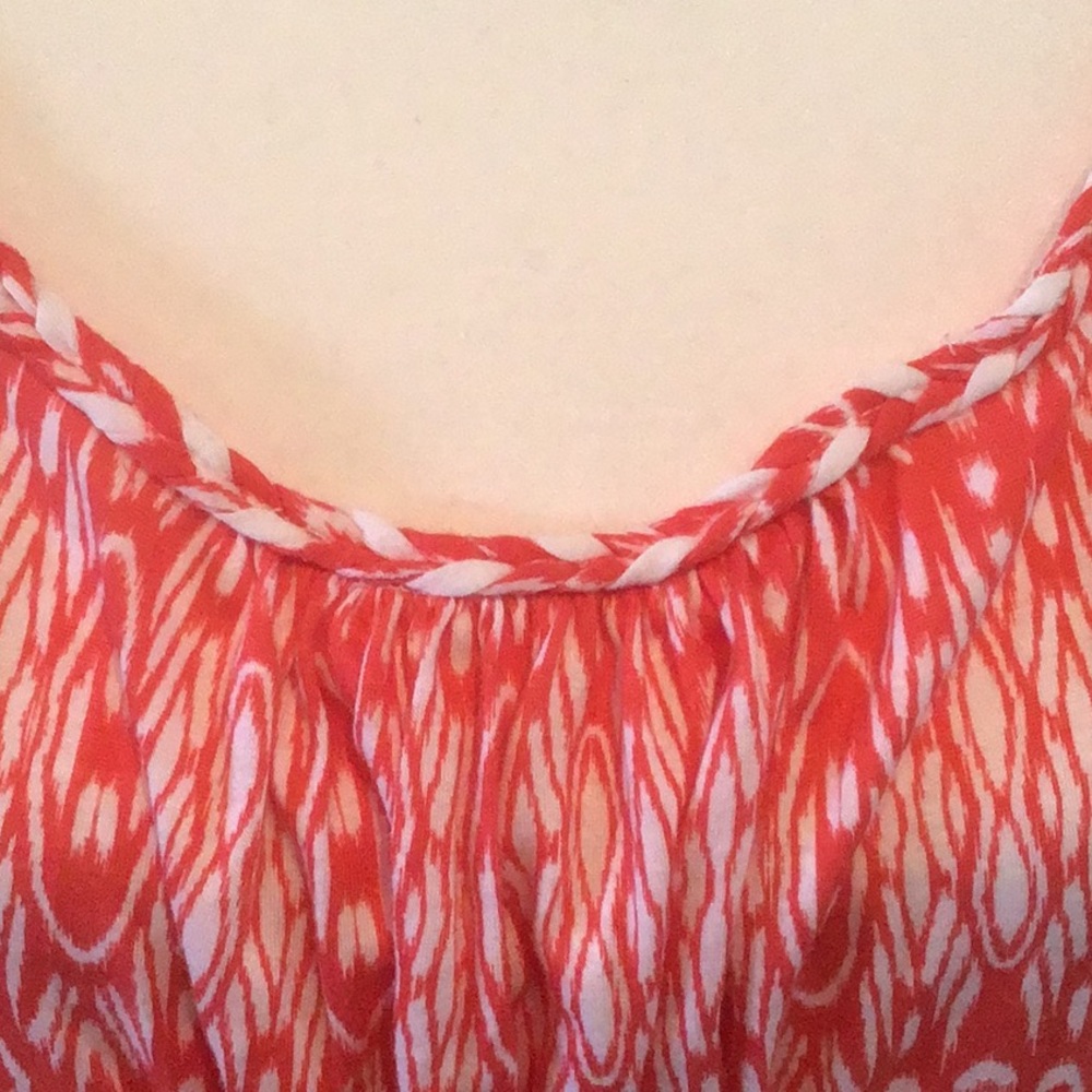 Maxi Dress in Orange and White - Picture 2 of 5